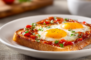 Speedy Shakshouka Toast
