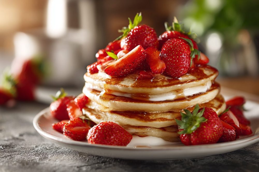 Stack Up the Flavor: Strawberry Pancakes Under 300 Calories