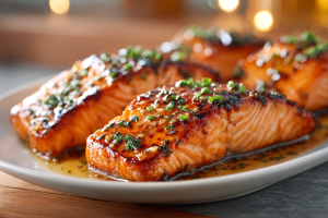 Sticky Grilled Honey Garlic Salmon