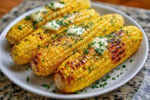 Juicy Grilled Corn with Herby Butter