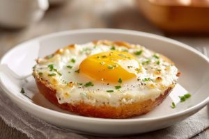 Sunrise Skillet: Baked Eggs with Feta, Spinach & Tomatoes