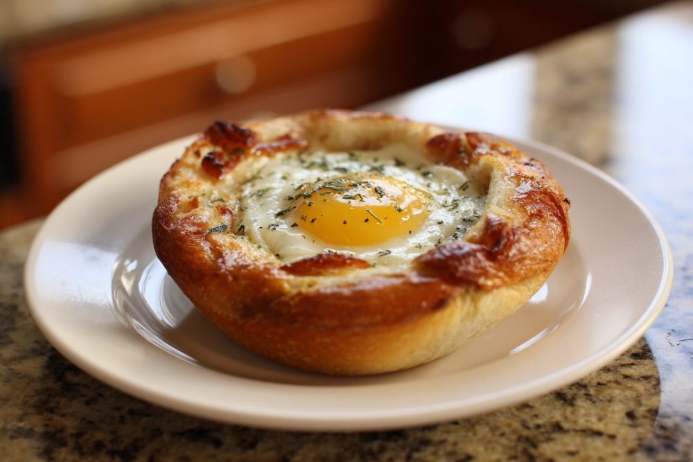 Sunrise Skillet: Baked Eggs with Feta, Spinach & Tomatoes