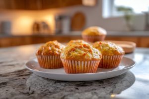 Moist Carrot Yogurt Muffins