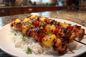 Sweet & Smoky Grilled Pineapple Chicken Skewers