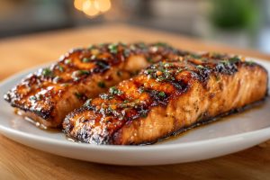 Sweet & Smoky Grilled Honey Garlic Salmon