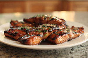Sweet & Smoky Grilled Salmon with Honey Garlic Glaze