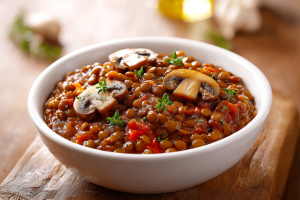 Cozy Vegan Lentil Mushroom Stew