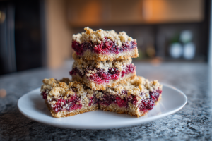 Delectable Vegan Berry Crumble Bars