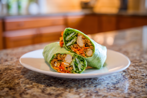 Quick & Easy Thai Peanut Chicken Wraps