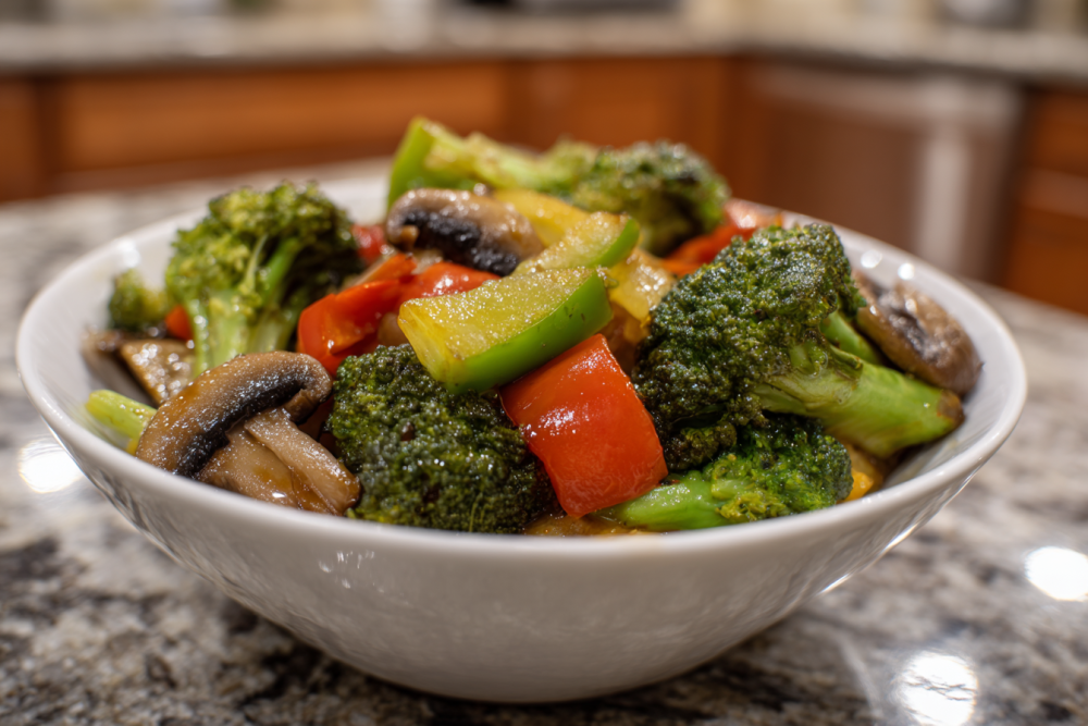 Vibrant Veggie Bowl: Your Go-To Broccoli, Peppers, and Mushroom Recipe for Speedy Suppers