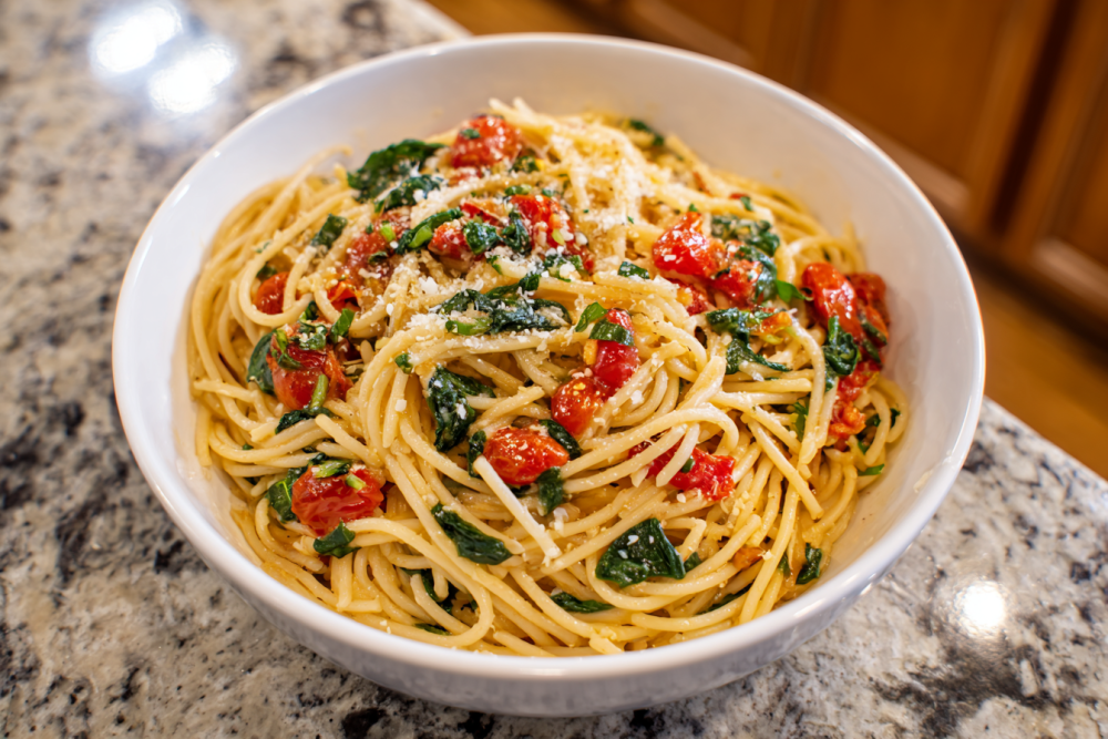 Weeknight Wonder: Speedy Spinach Tomato Pasta for Flavorful Feasts