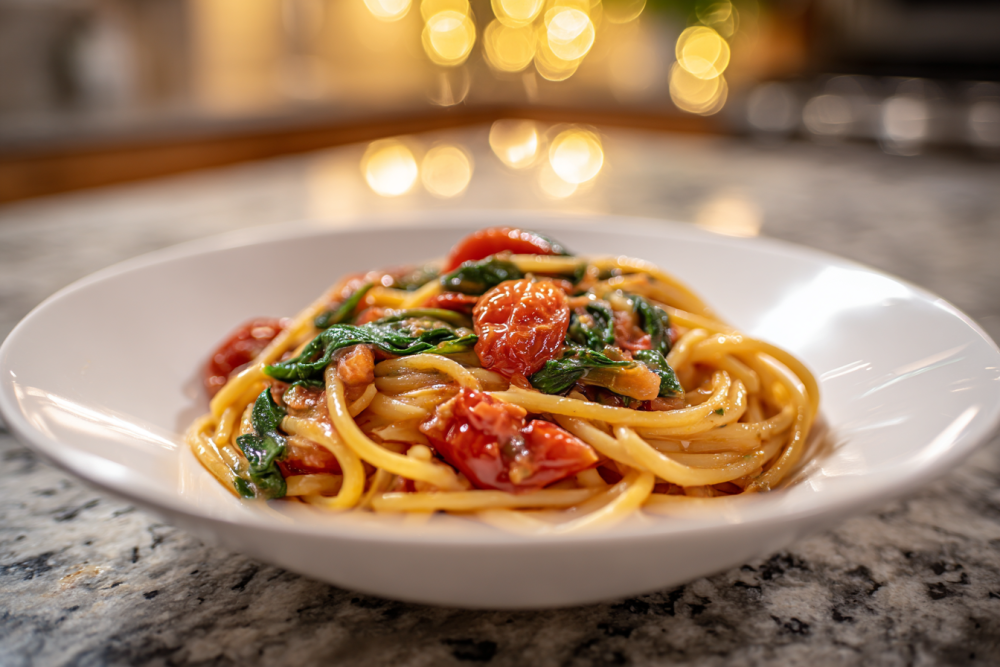 Weeknight Wonder: Speedy Spinach Tomato Pasta for Flavorful Feasts