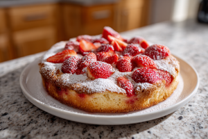 Wholesome Strawberry Swirl Yogurt Cake