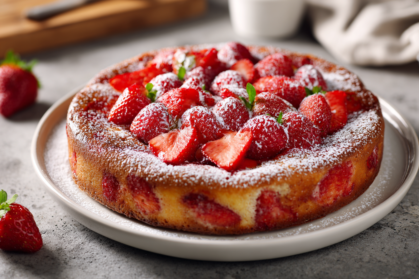 Wholesome Strawberry Swirl Yogurt Cake: A Healthy Treat for Any Time