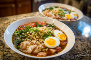 Speedy Dumpling Ramen Bowls