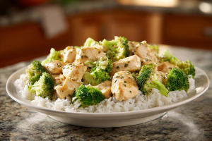 Savory High Protein Chicken, Broccoli, and Rice Bowl
