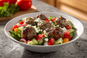 Zesty Greek Meatball Bowls