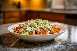 Zesty Grilled Chicken & Sweet Potato Power Bowl with Creamy Avocado Salsa