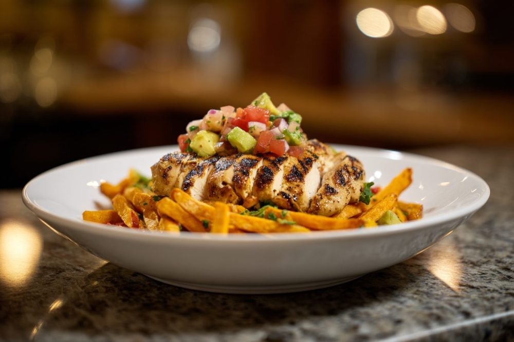 Zesty Grilled Chicken & Sweet Potato Power Bowl with Creamy Avocado