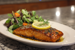 Zesty Lemon-Herb Grilled Salmon with Fresh Salad