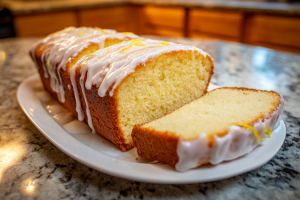 Zesty Keto Lemon Loaf with Creamy Glaze