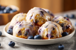Zesty Lemon Blueberry Cookies with Glaze