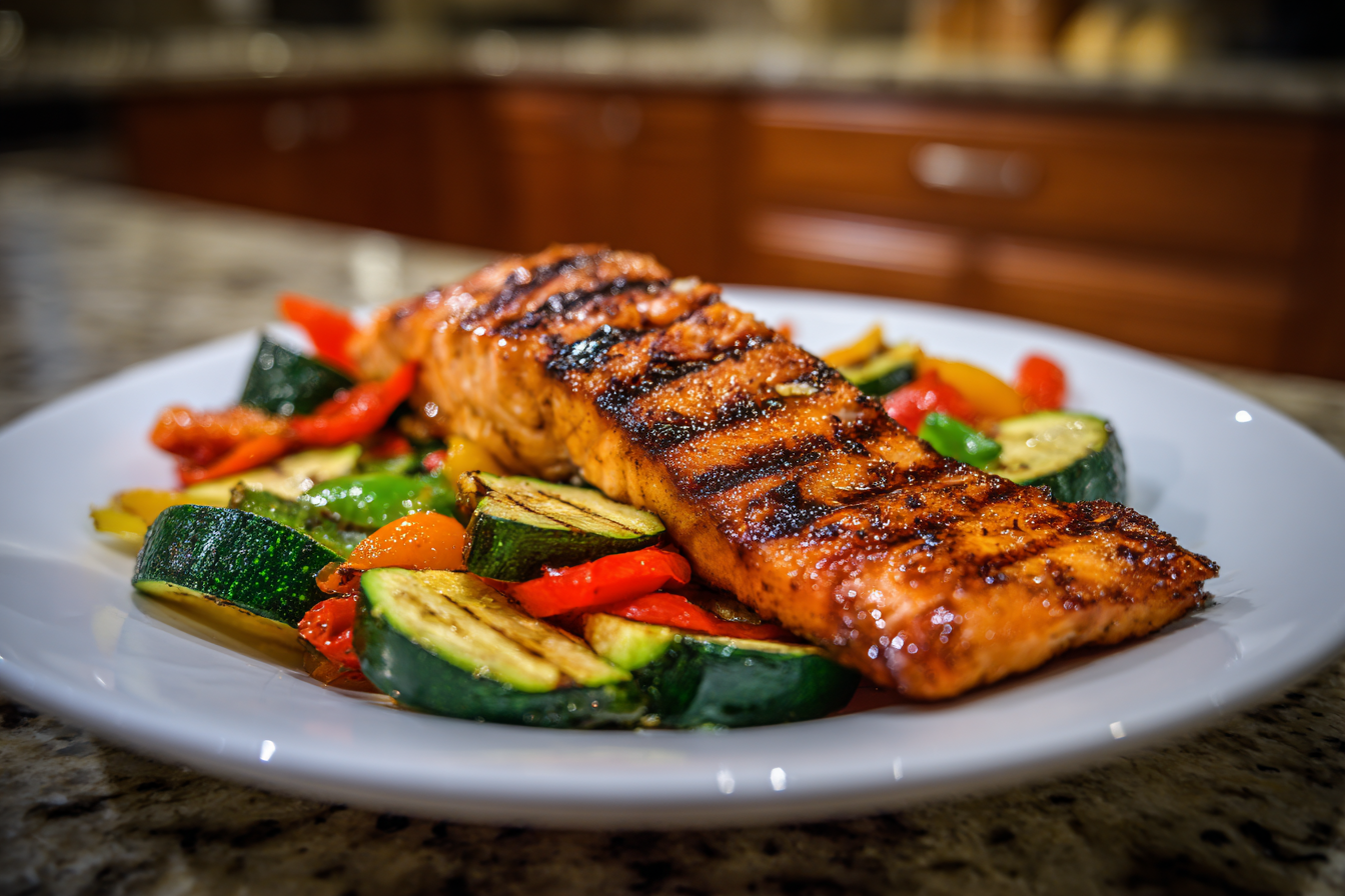 Zesty Lemon Grilled Salmon with Roasted Veggies: Your New Go-To Healthy Dinner