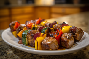 Zesty Mexican Grilled Chicken and Veggie Kabobs