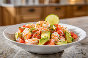 Zesty Shrimp, Avocado, and Tomato Salad