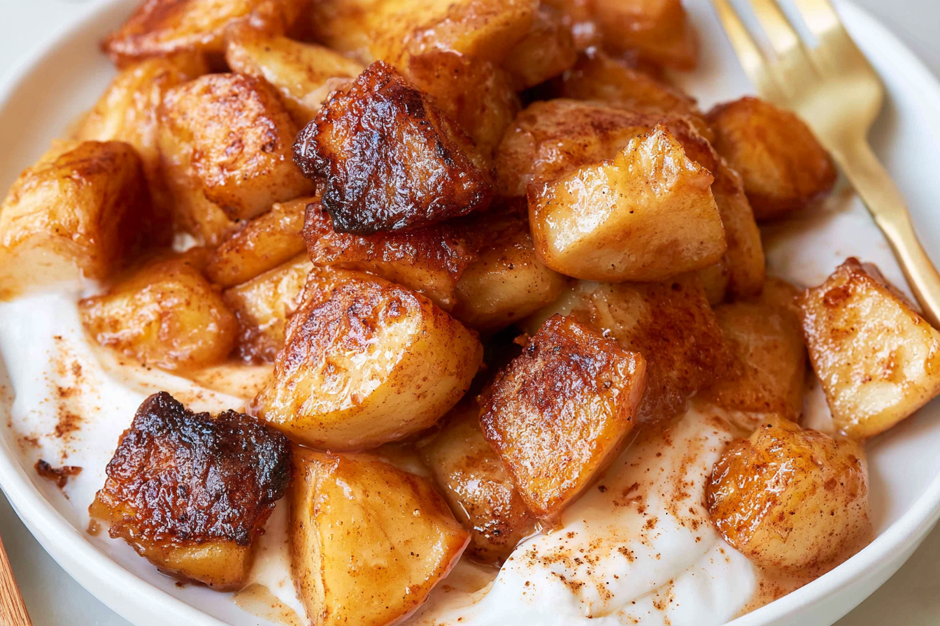Air Fryer Apples (4 Ingredients, No Refined Sugar)