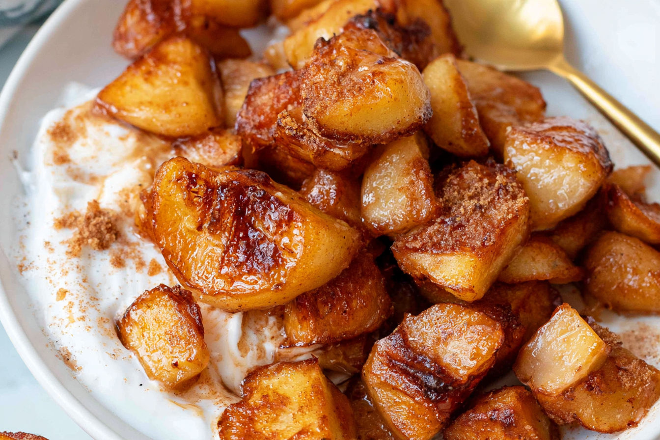 Air Fryer Apples (4 Ingredients, No Refined Sugar)