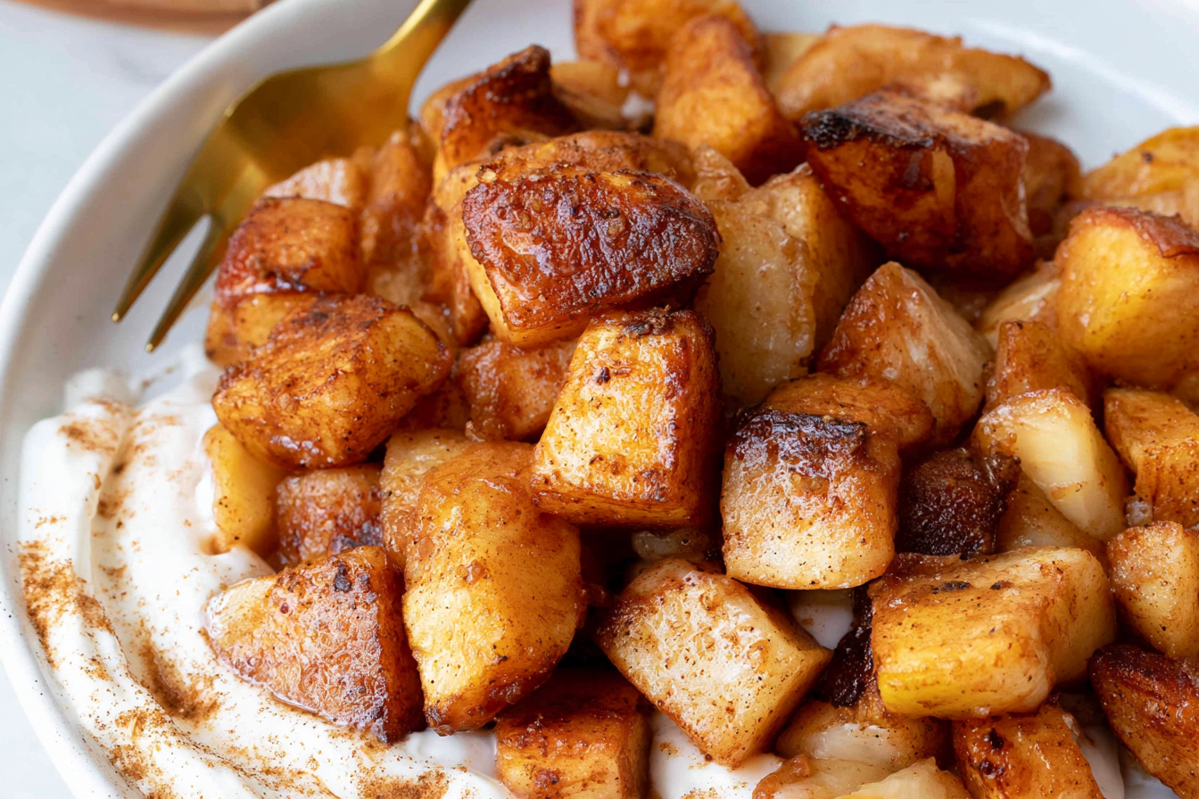 Air Fryer Apples (4 Ingredients, No Refined Sugar)