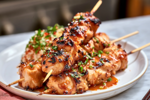 Air Fryer Bang Bang Chicken Skewers