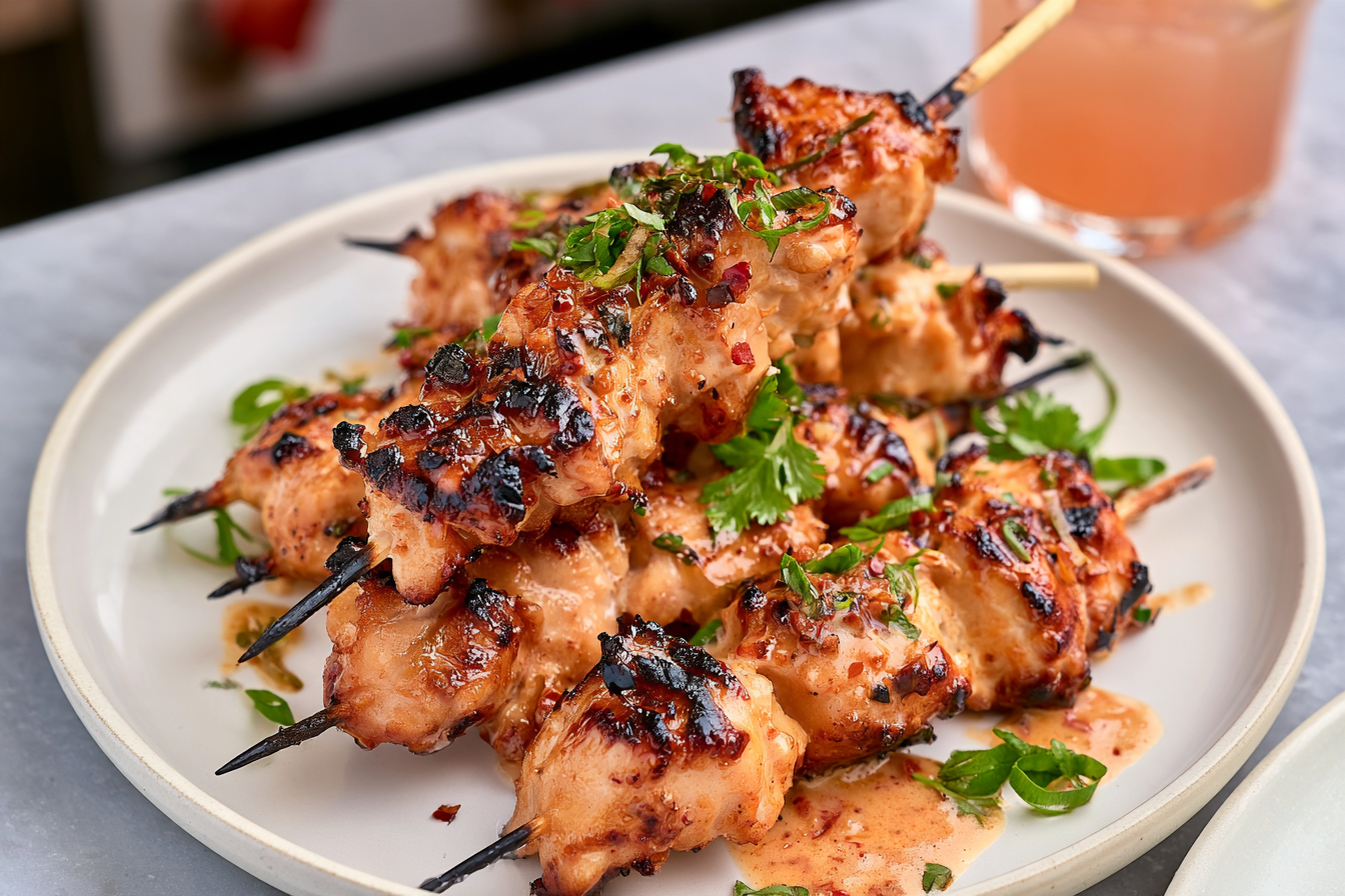 Air Fryer Bang Bang Chicken Skewers: Sweet, Spicy & So Simple