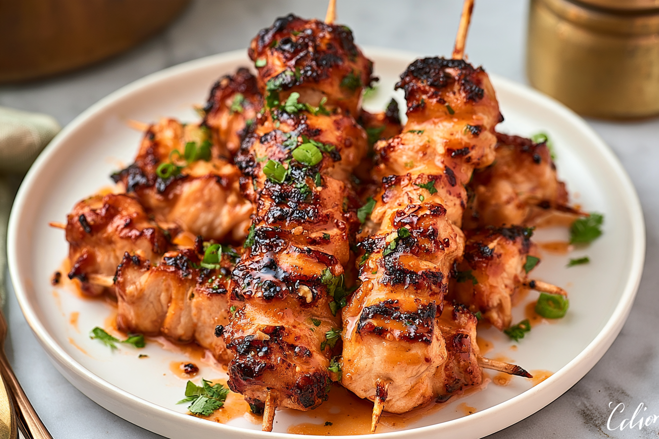 Air Fryer Bang Bang Chicken Skewers: Sweet, Spicy & So Simple