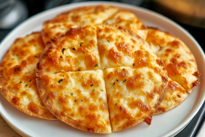 Air Fryer Cheesy Tortilla Garlic Bread