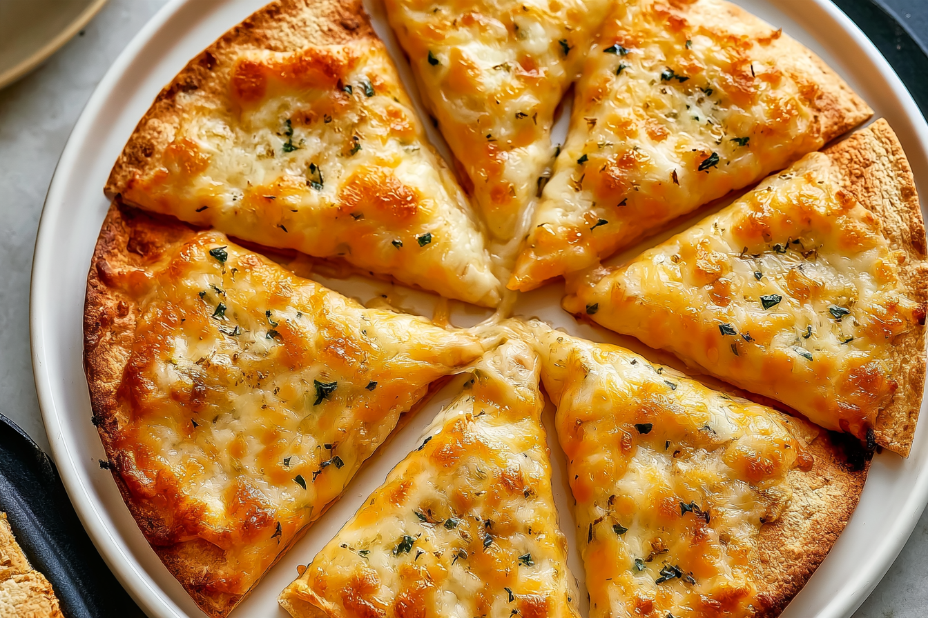 Air Fryer Cheesy Tortilla Garlic Bread – Quick Snack