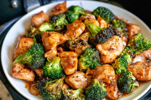Air Fryer Chicken and Broccoli