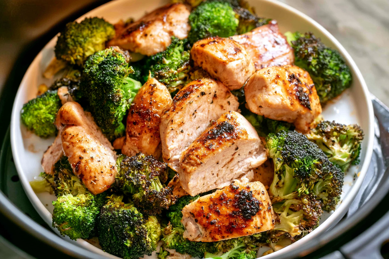 Air Fryer Chicken and Broccoli