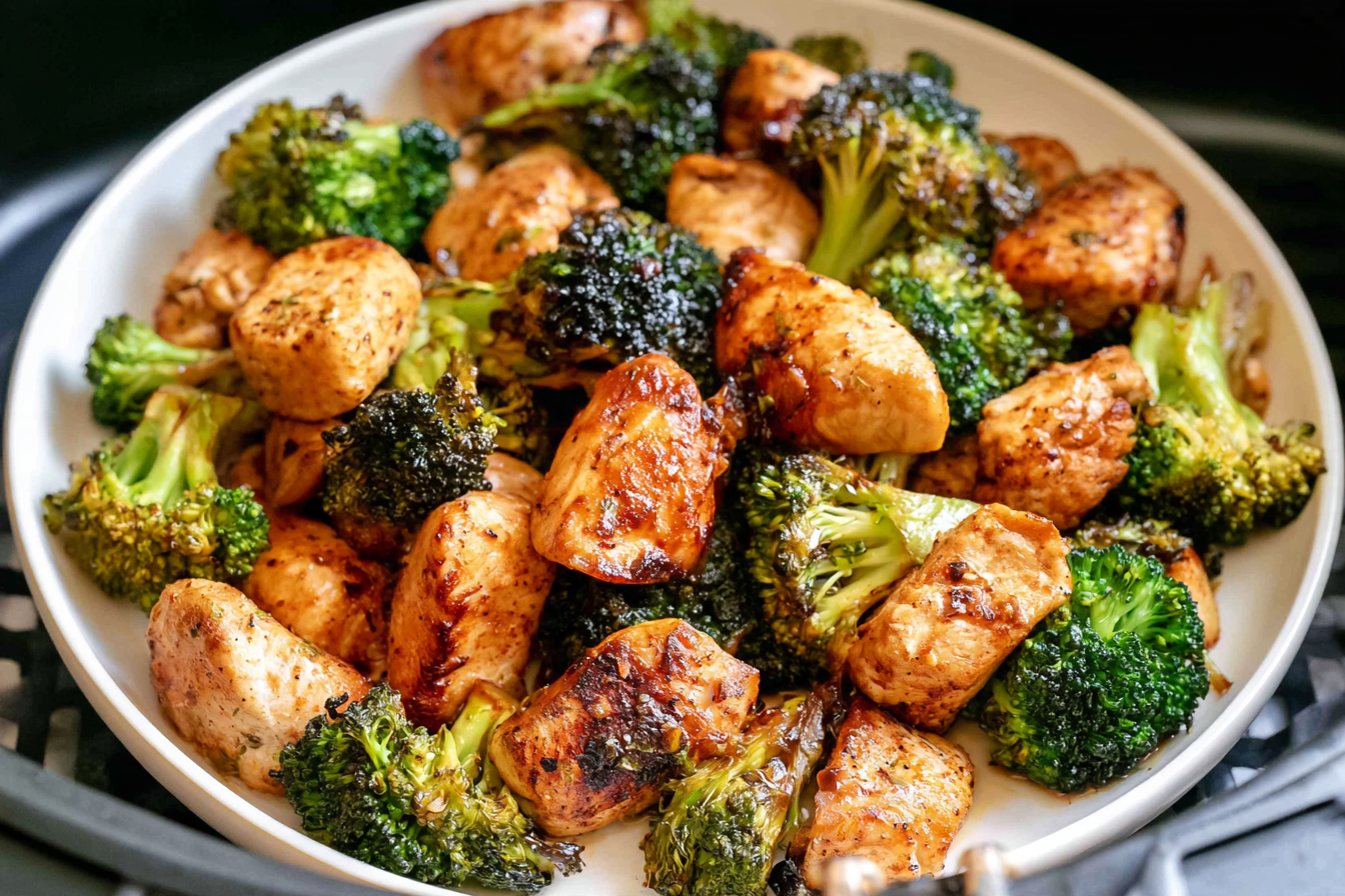 Air Fryer Chicken and Broccoli