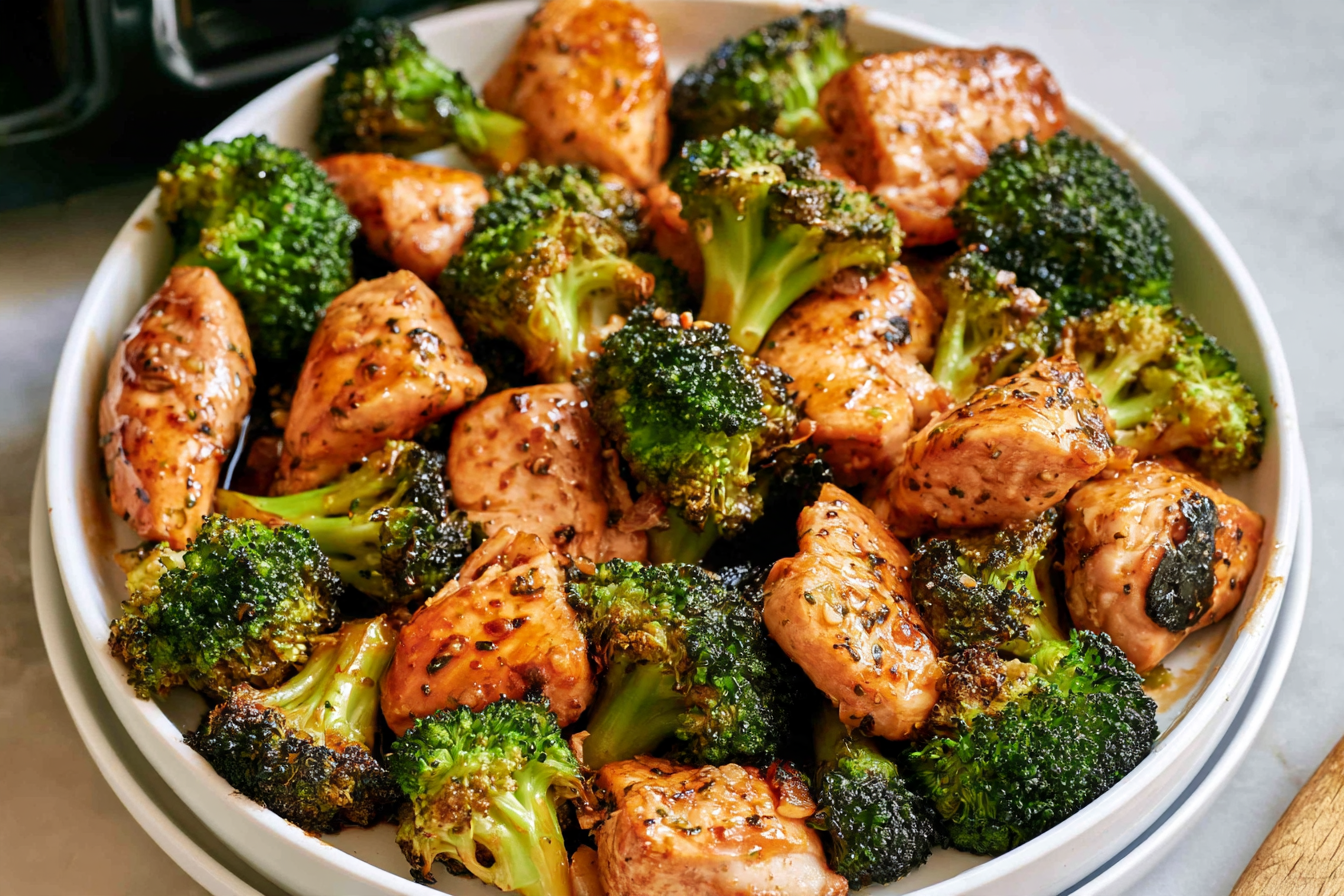 Air Fryer Chicken and Broccoli