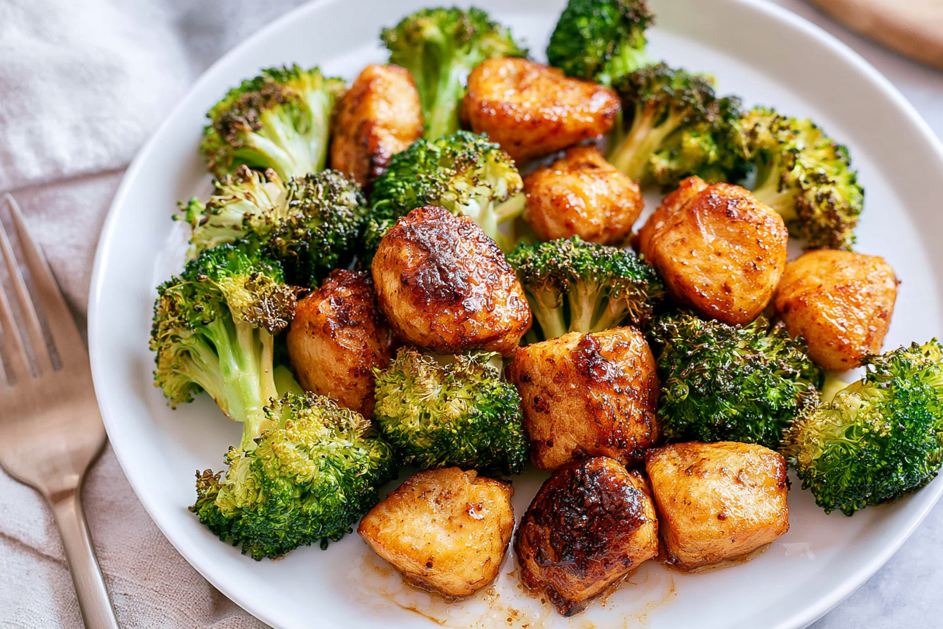Air Fryer Chicken and Broccoli