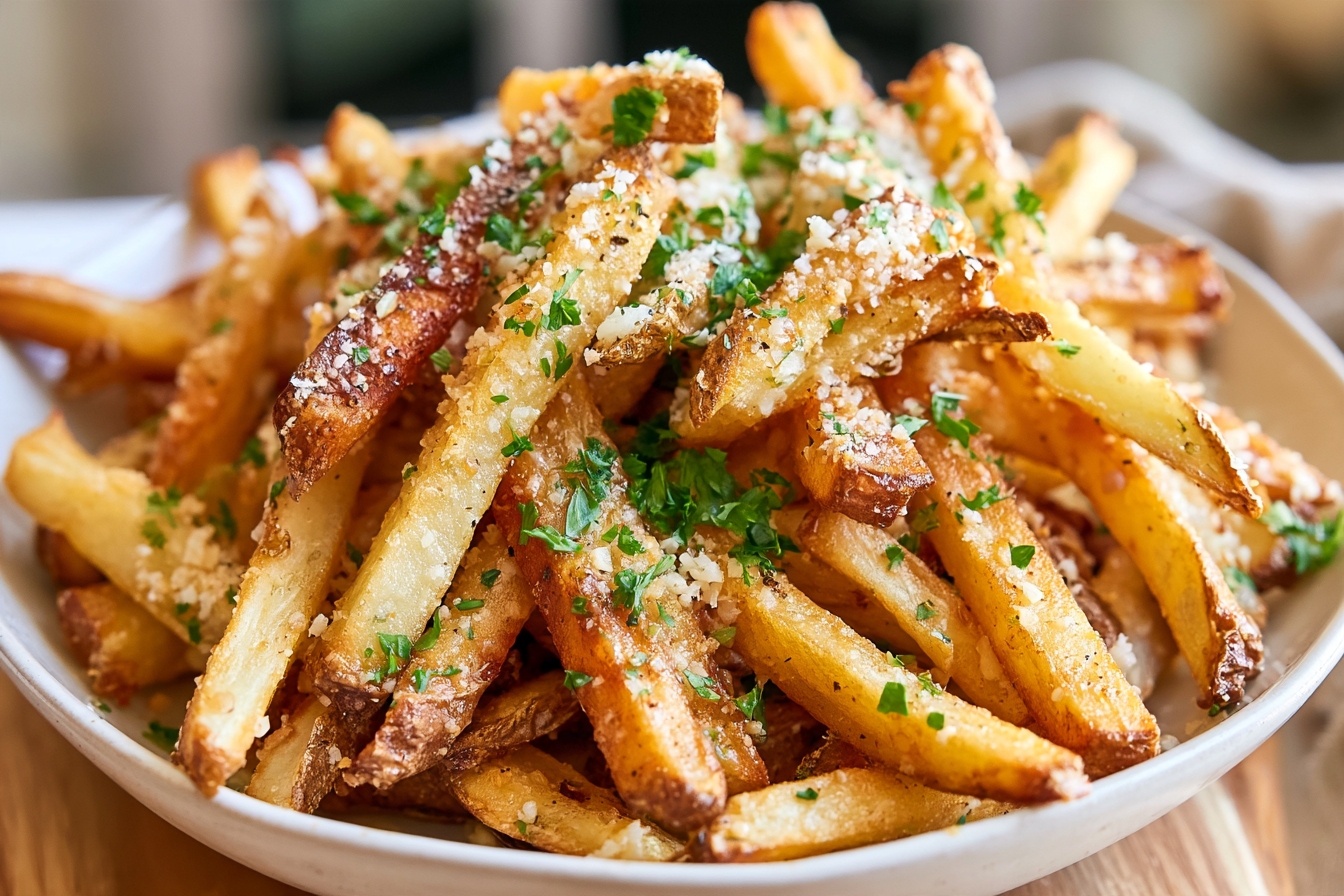 Air Fryer Garlic Parmesan Fries