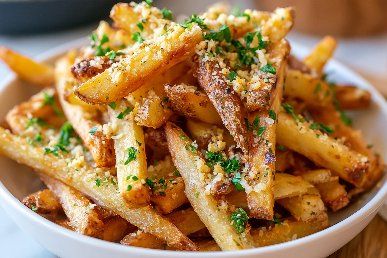 Air Fryer Garlic Parmesan Fries