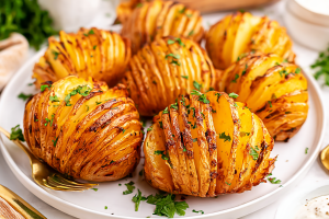 Air Fryer Hasselback Potatoes