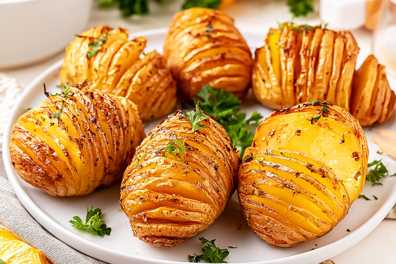 Air Fryer Hasselback Potatoes