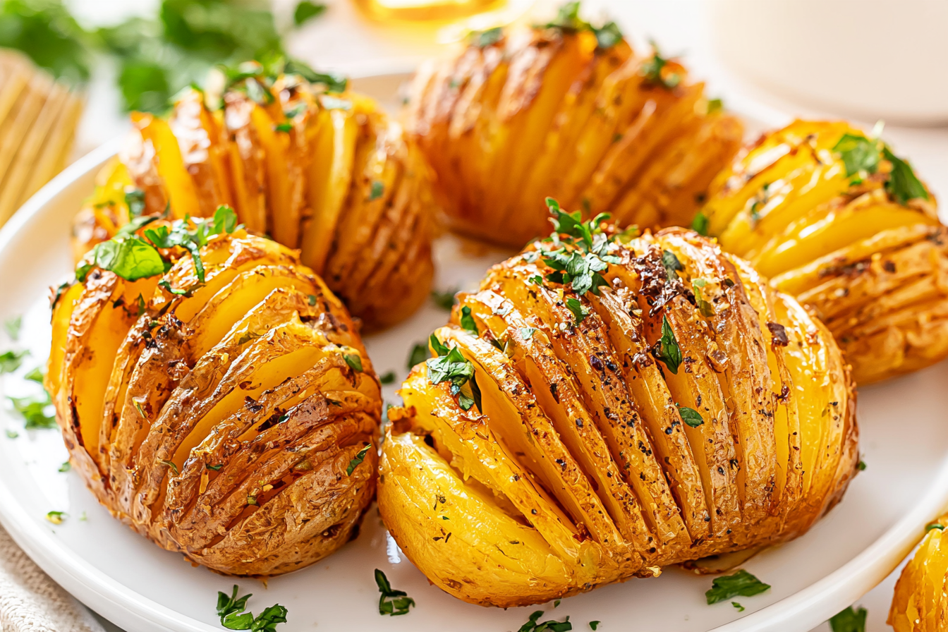 Air Fryer Hasselback Potatoes