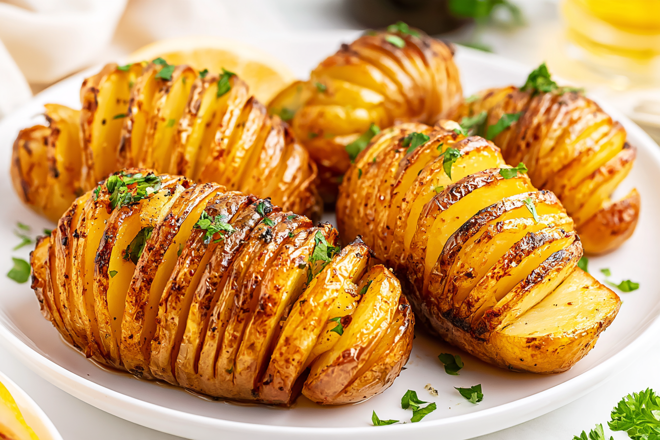 Air Fryer Hasselback Potatoes