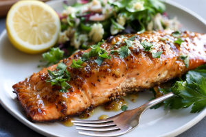 Air Fryer Honey Mustard Salmon