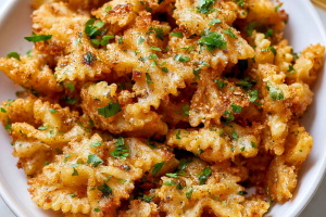 Crispy Parmesan Air Fryer Pasta Chips